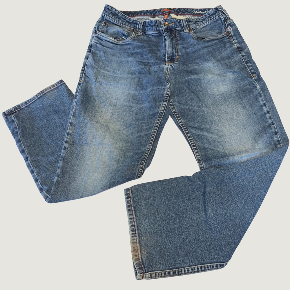 Tommy Bahama Kona Coast Jeans Blue Authentic Straight Y2K 33x28.5 Stretch Denim
